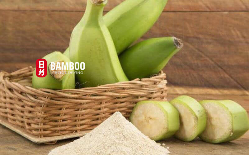 bột chuối xanh công nghệ thăng hoa