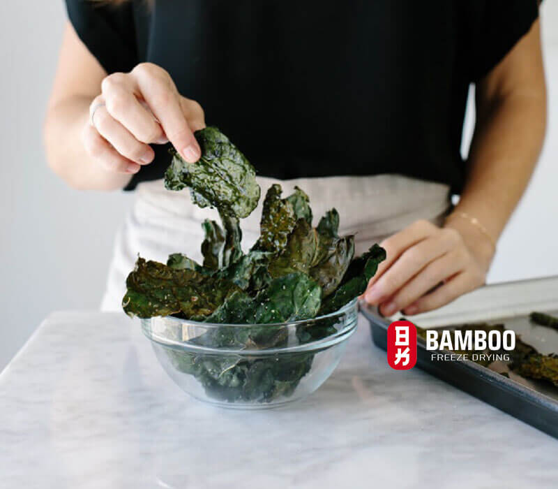 snack cai kale nướng sấy giòn