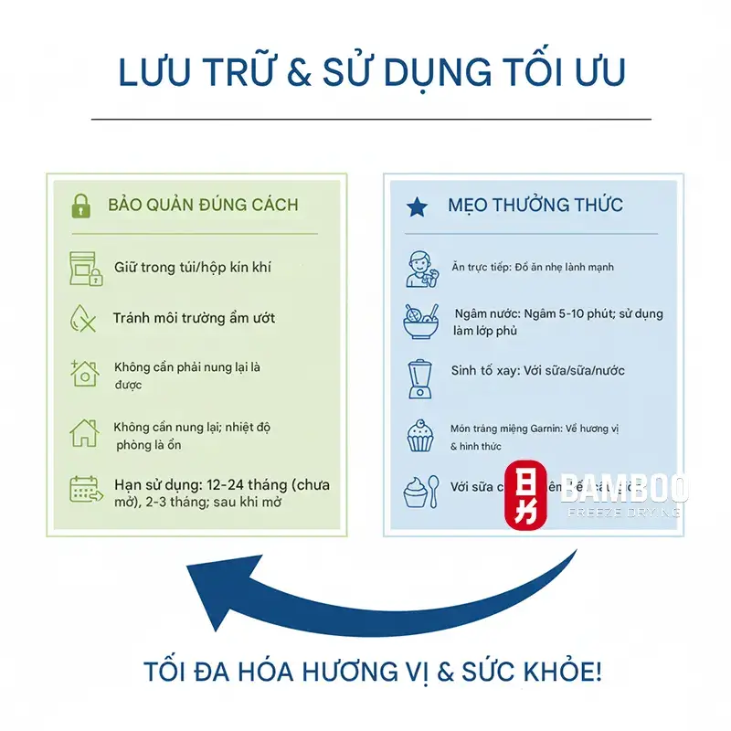 Cách bảo quản và sử dụng tối ưu