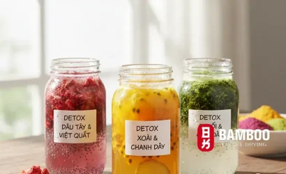 Công thức làm nước detox bằng bột trái cây sấy thăng hoa