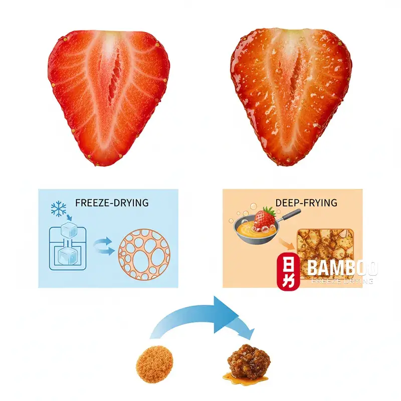 Bí mật của độ giòn tự nhiên trái cây sấy thăng hoa