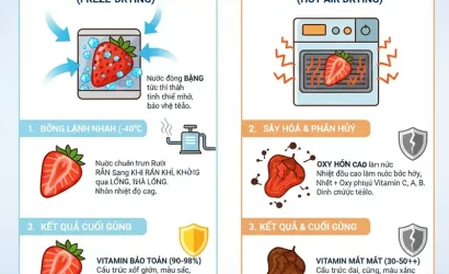 Tại Sao Vitamin Trong Trái Cây Sấy Thăng Hoa Không Bị Mất Đi Như Sấy Nhiệt?