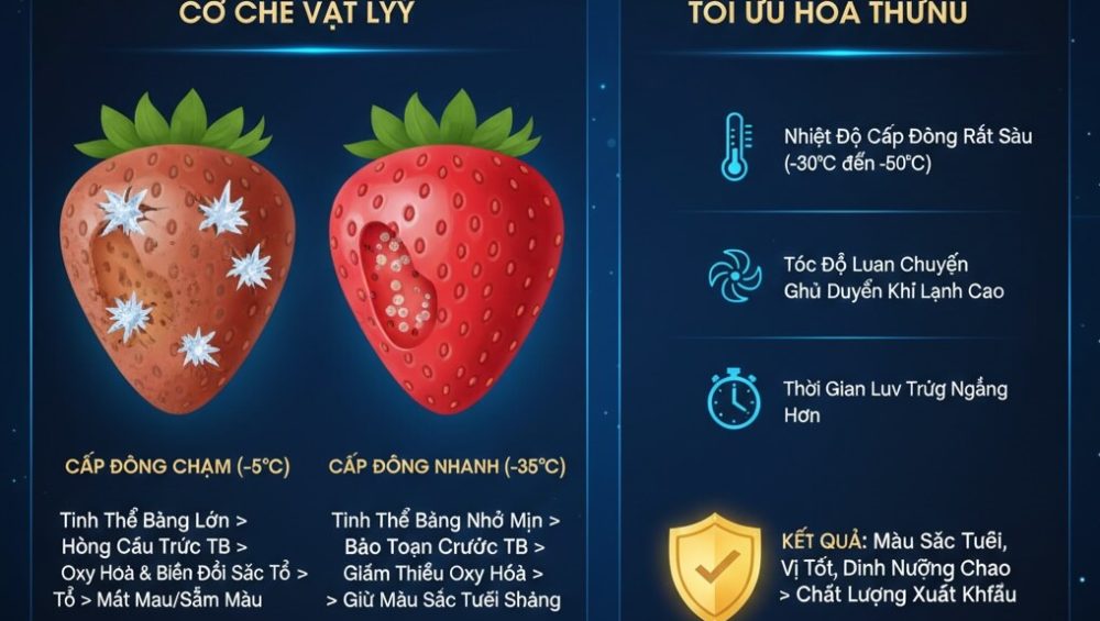 Ảnh Hưởng Của Nhiệt Độ Cấp Đông Đến Màu Sắc Trái Cây