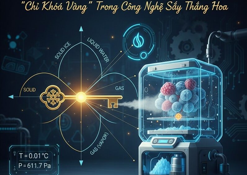 Nguyên Lý Điểm Ba Của Nước: "Chìa Khóa Vàng" Trong Công Nghệ Sấy Thăng Hoa