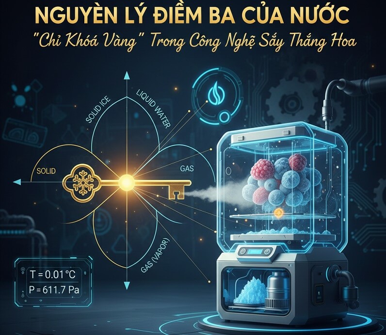 Nguyên Lý Điểm Ba Của Nước: "Chìa Khóa Vàng" Trong Công Nghệ Sấy Thăng Hoa